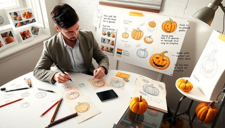 25 Pumpkin Drawing Ideas To Spark Creativity This Fall (Easy To Advanced)